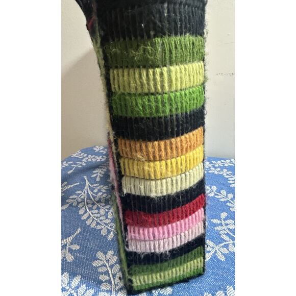 Plastic Canvas Zig Zag Bag Purse Retro Groovy 60s/70s Patchwork Granny Chic - Picture 5 of 12